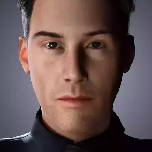Keanu Reeves Character 3D Model Low-poly 3D model