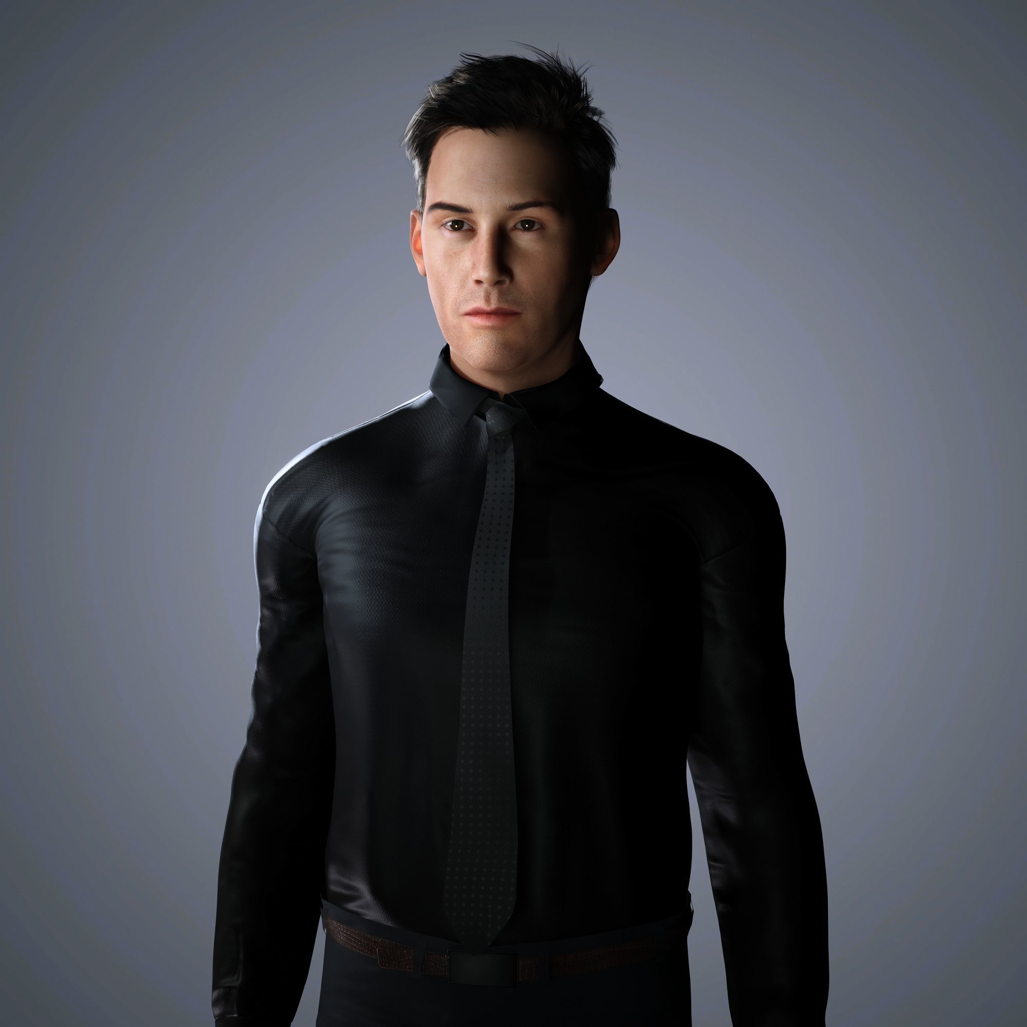 Keanu Reeves Character 3D Model Low-poly 3D model_5