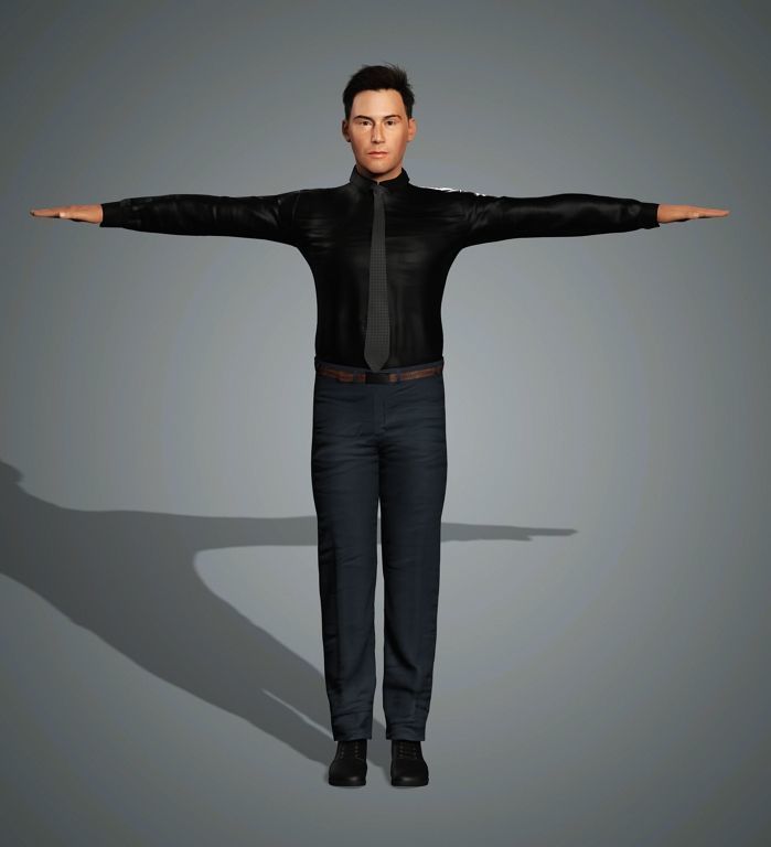 Keanu Reeves Character 3D Model Low-poly 3D model_10