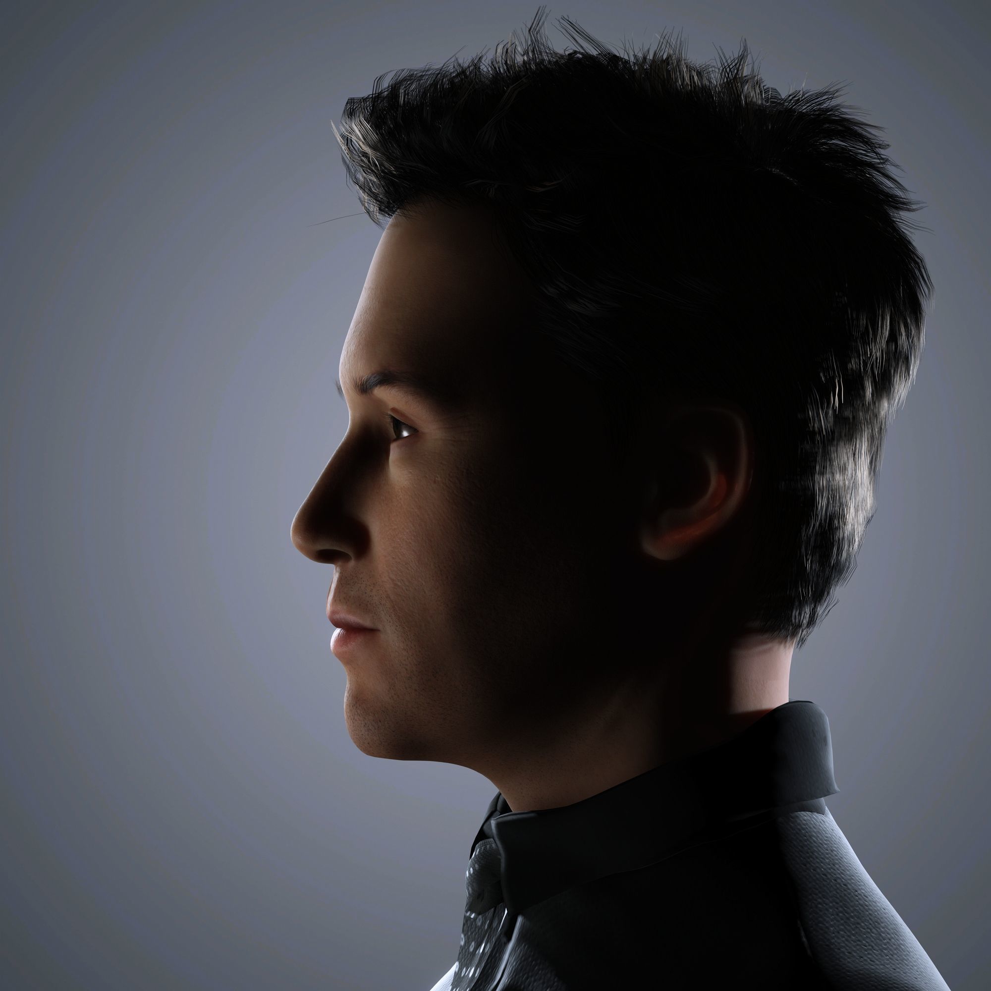 Keanu Reeves Character 3D Model Low-poly 3D model_3