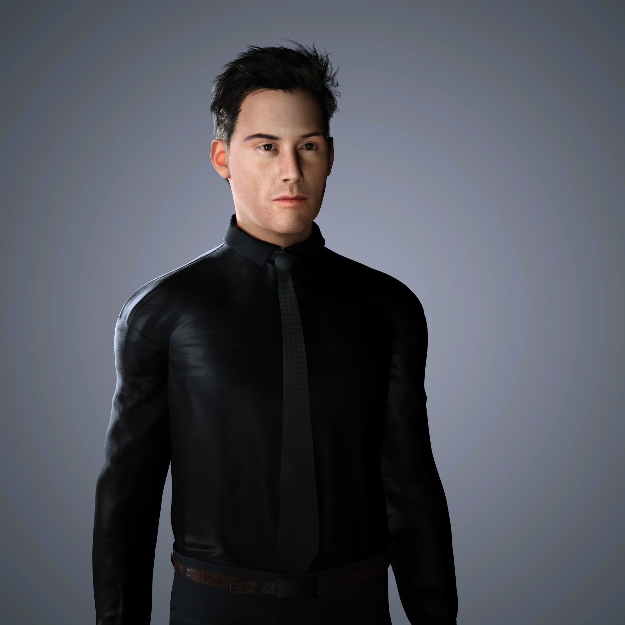 Keanu Reeves Character 3D Model Low-poly 3D model_4