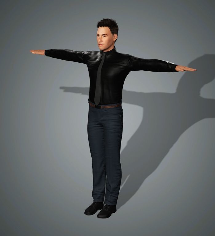 Keanu Reeves Character 3D Model Low-poly 3D model_11