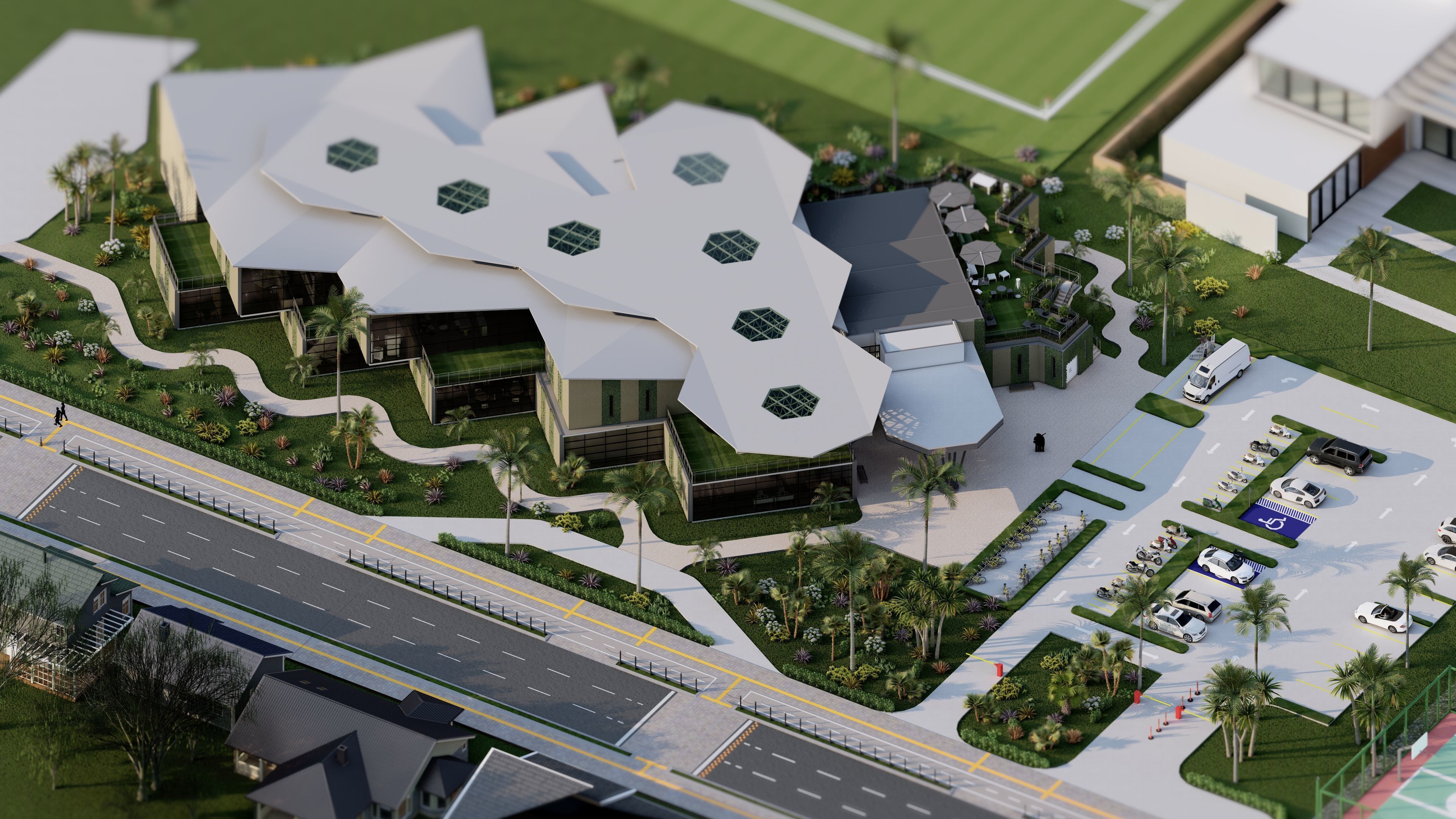 Educational Center for Fine Arts - Revit Model - Renders-Lumion 3D model_2