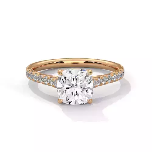 Solitaire ring with 360 view animation