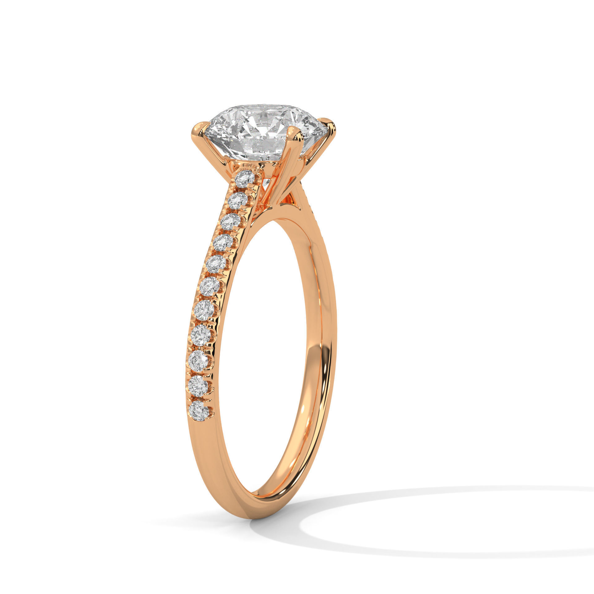 Solitaire ring with 360 view animation 3D print model_4