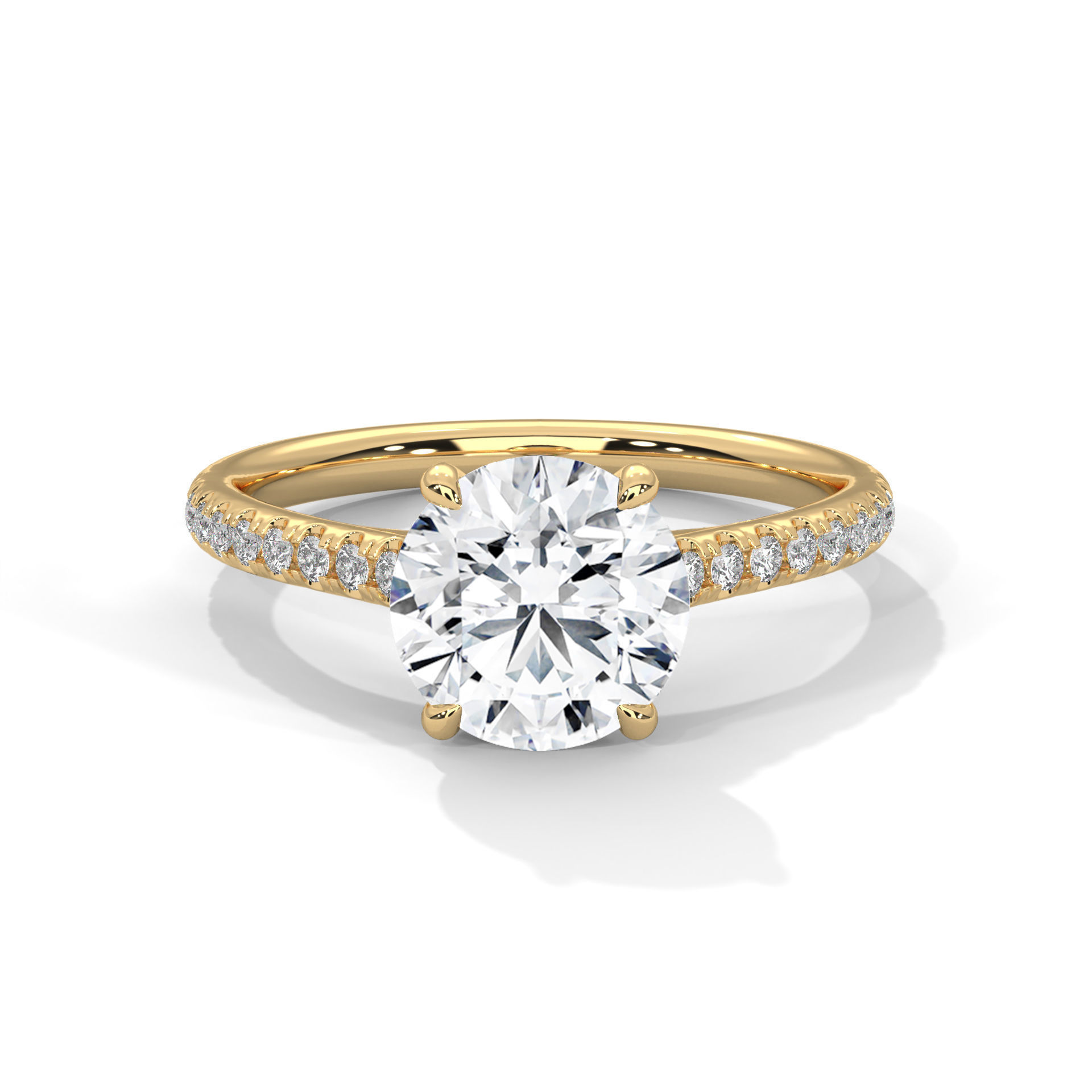Solitaire ring with 360 view animation 3D print model_1