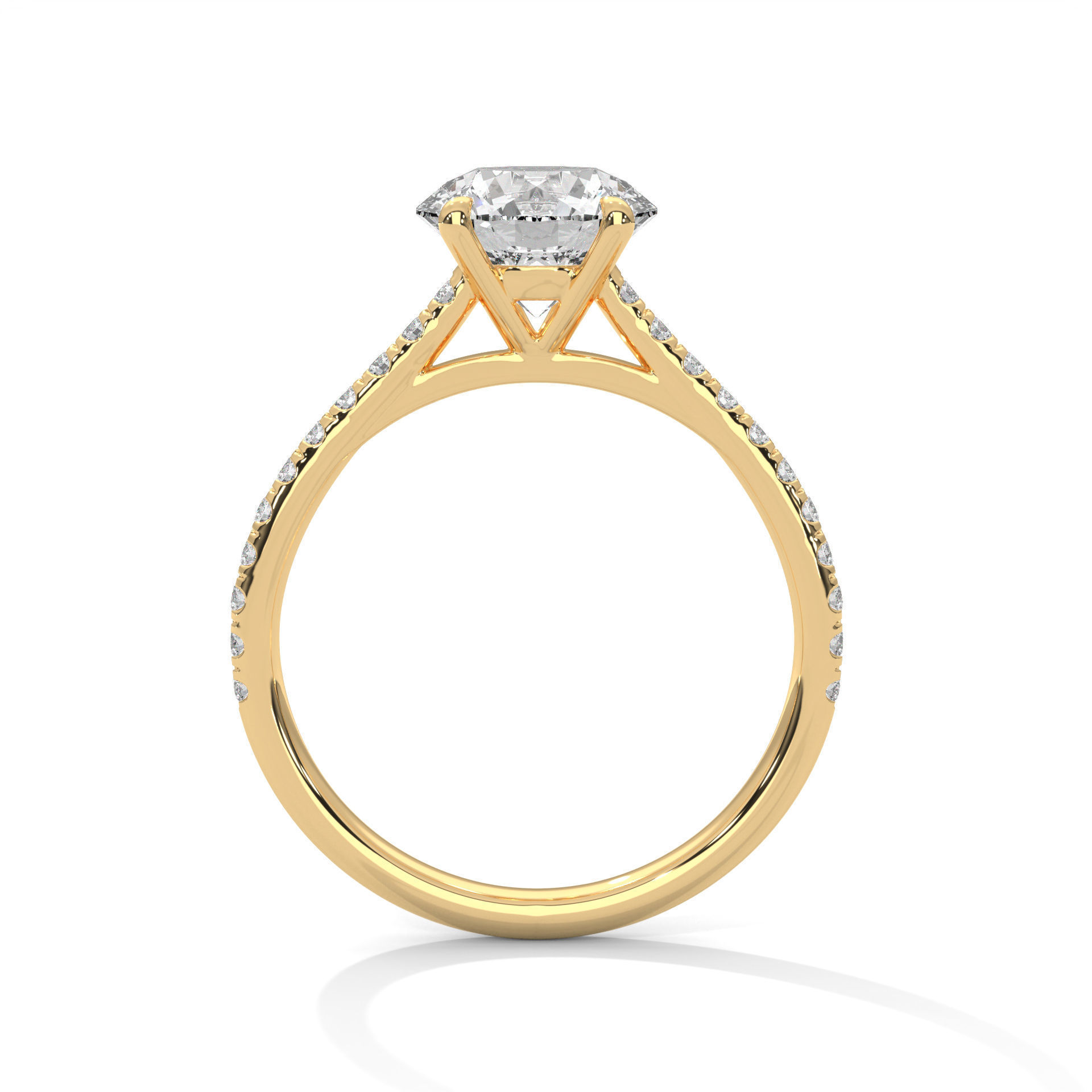 Solitaire ring with 360 view animation 3D print model_7