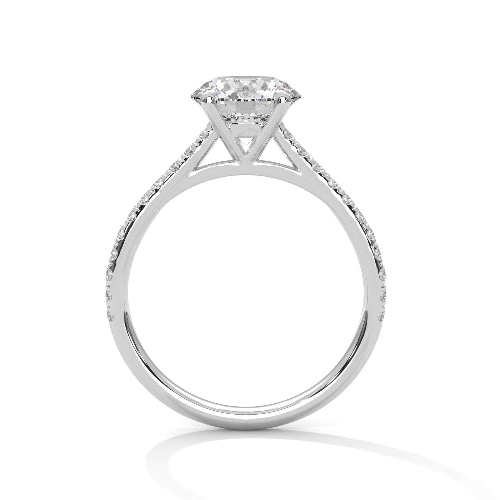 Solitaire ring with 360 view animation 3D print model_8