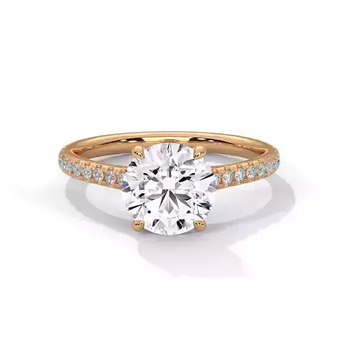 Solitaire ring with 360 view animation
