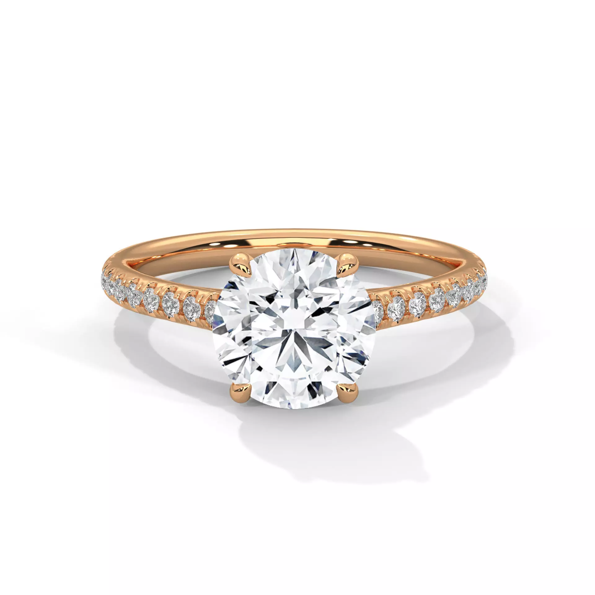 Solitaire ring with 360 view animation 3D print model_0