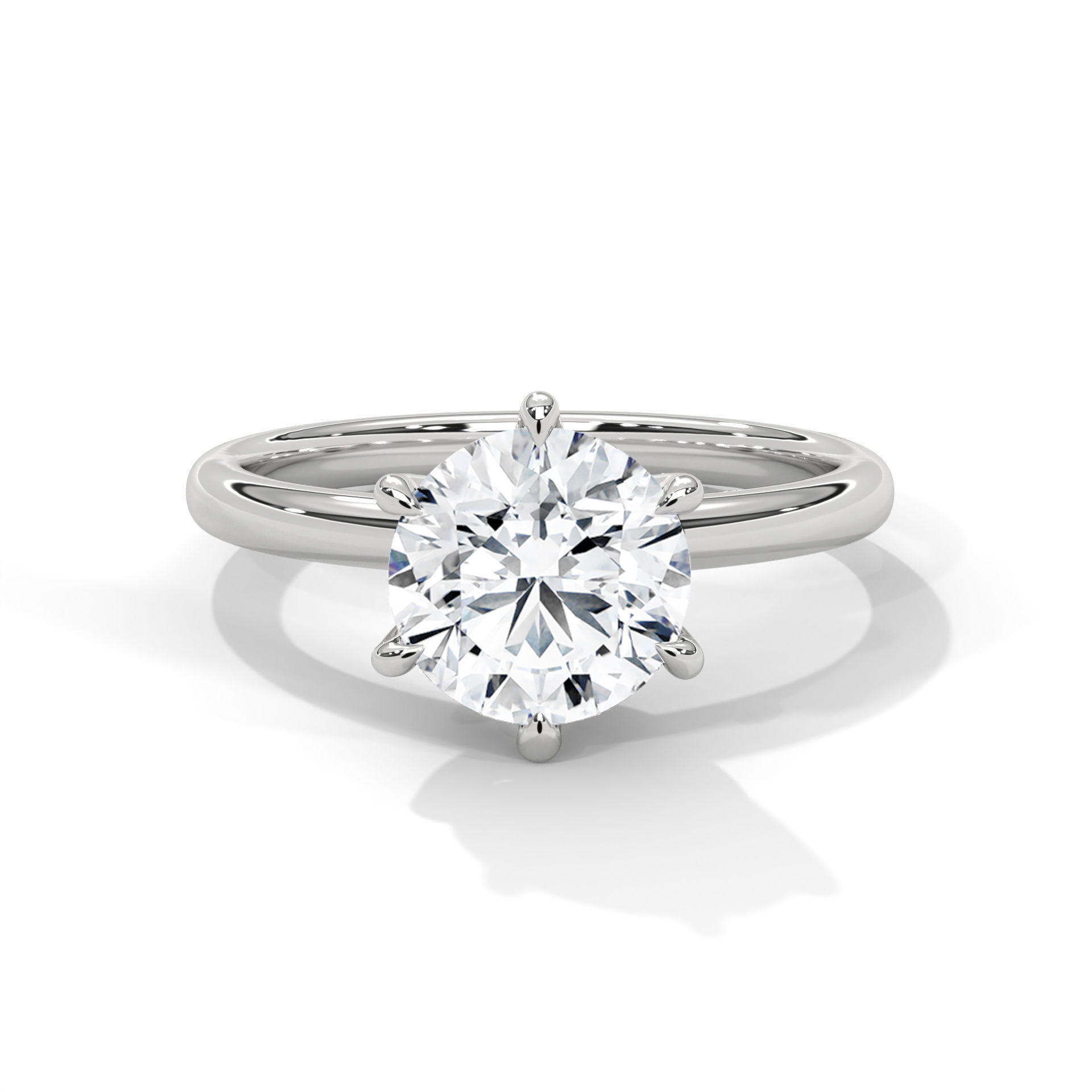 Mono Diamond Solitaire ring with 360 view animation 3D print model_2