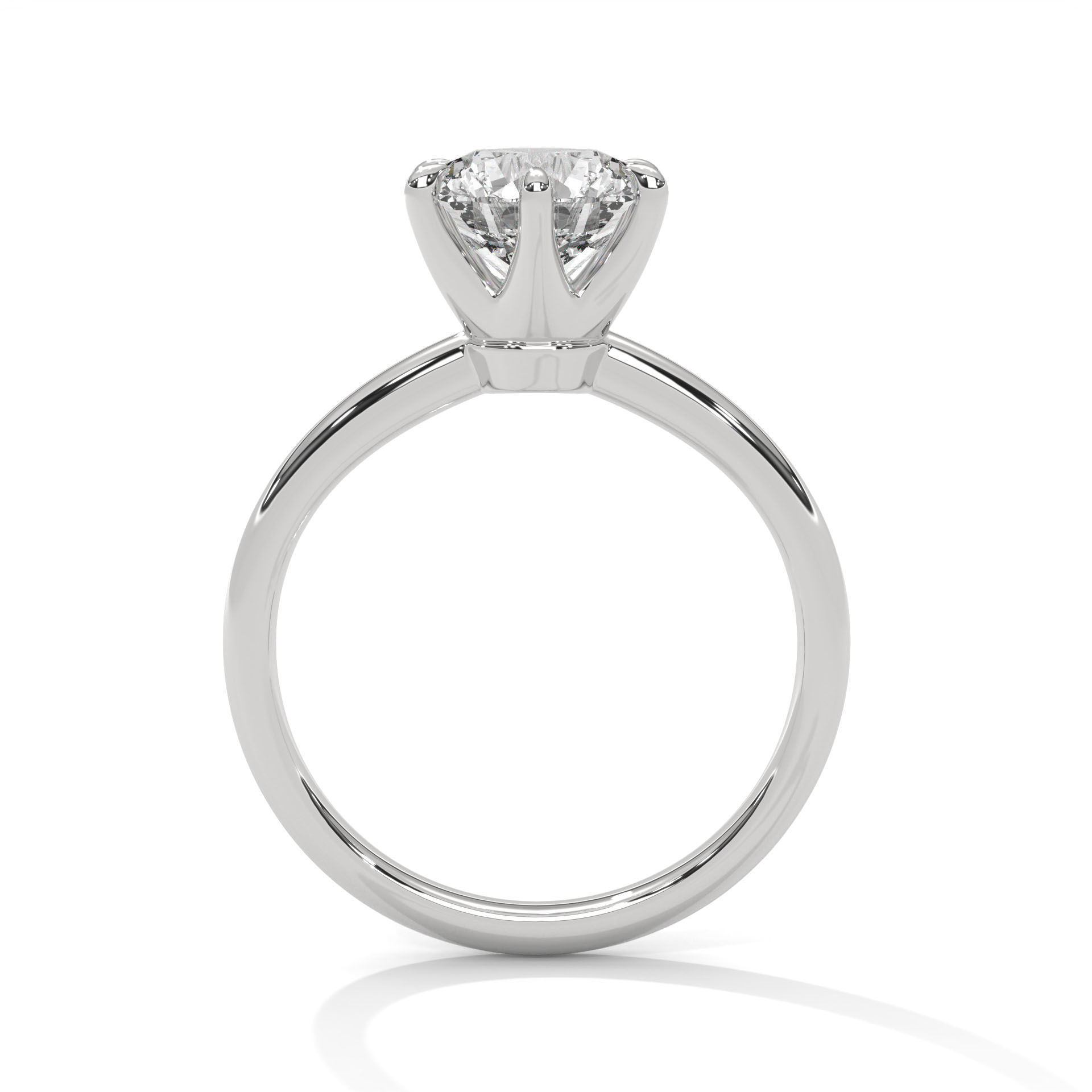 Mono Diamond Solitaire ring with 360 view animation 3D print model_8