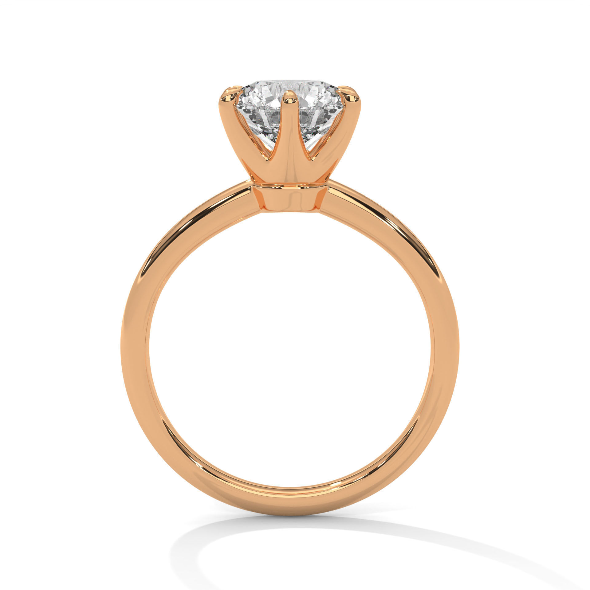 Mono Diamond Solitaire ring with 360 view animation 3D print model_7