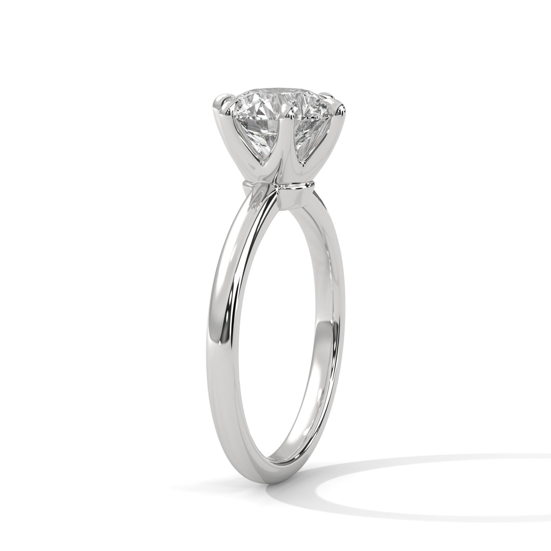 Mono Diamond Solitaire ring with 360 view animation 3D print model_5