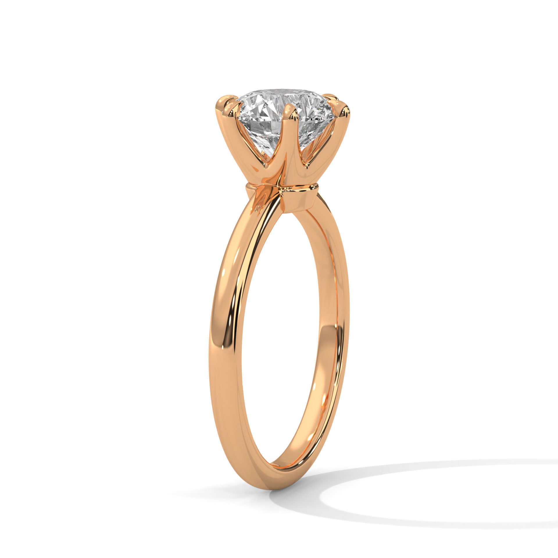 Mono Diamond Solitaire ring with 360 view animation 3D print model_6