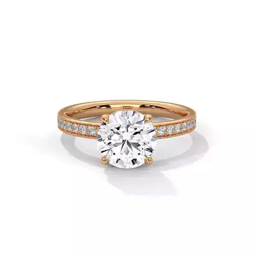 Solitaire ring with 360 view animation
