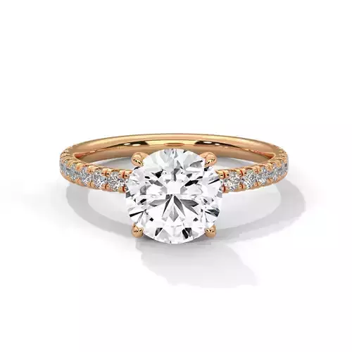 Solitaire ring with 360 view animation