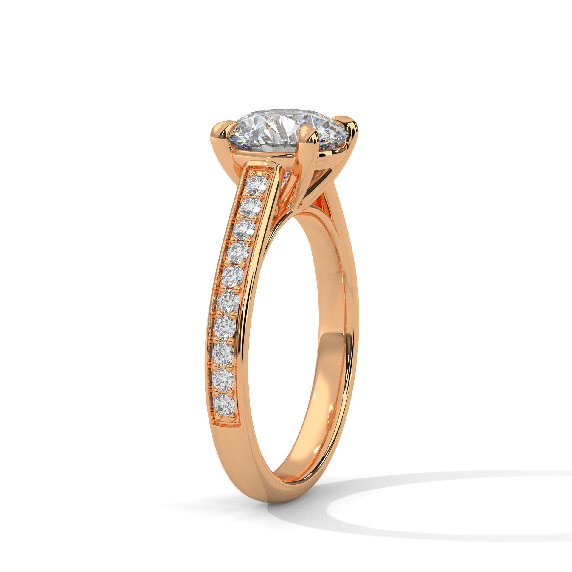 Solitaire ring with 360 view animation 3D print model_5