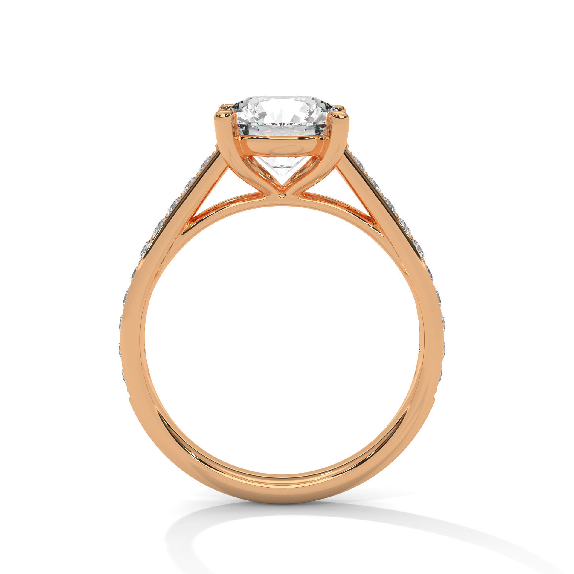 Solitaire ring with 360 view animation 3D print model_3