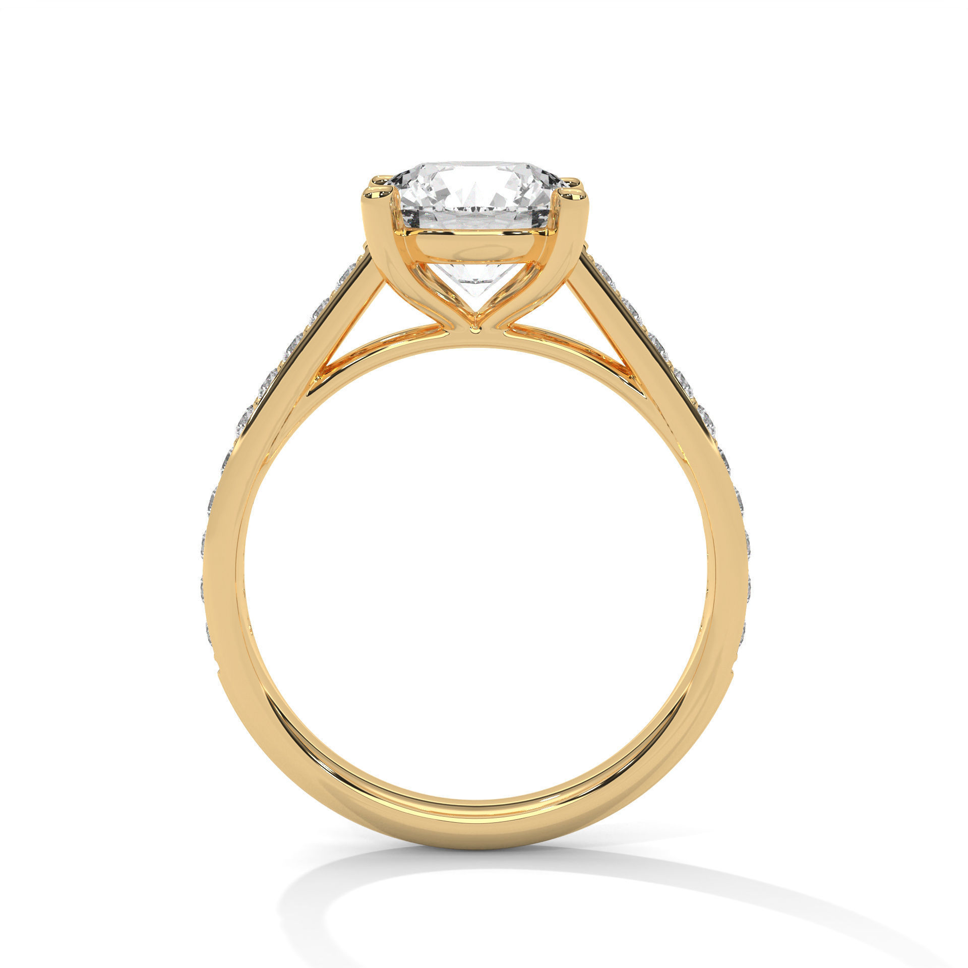 Solitaire ring with 360 view animation 3D print model_8
