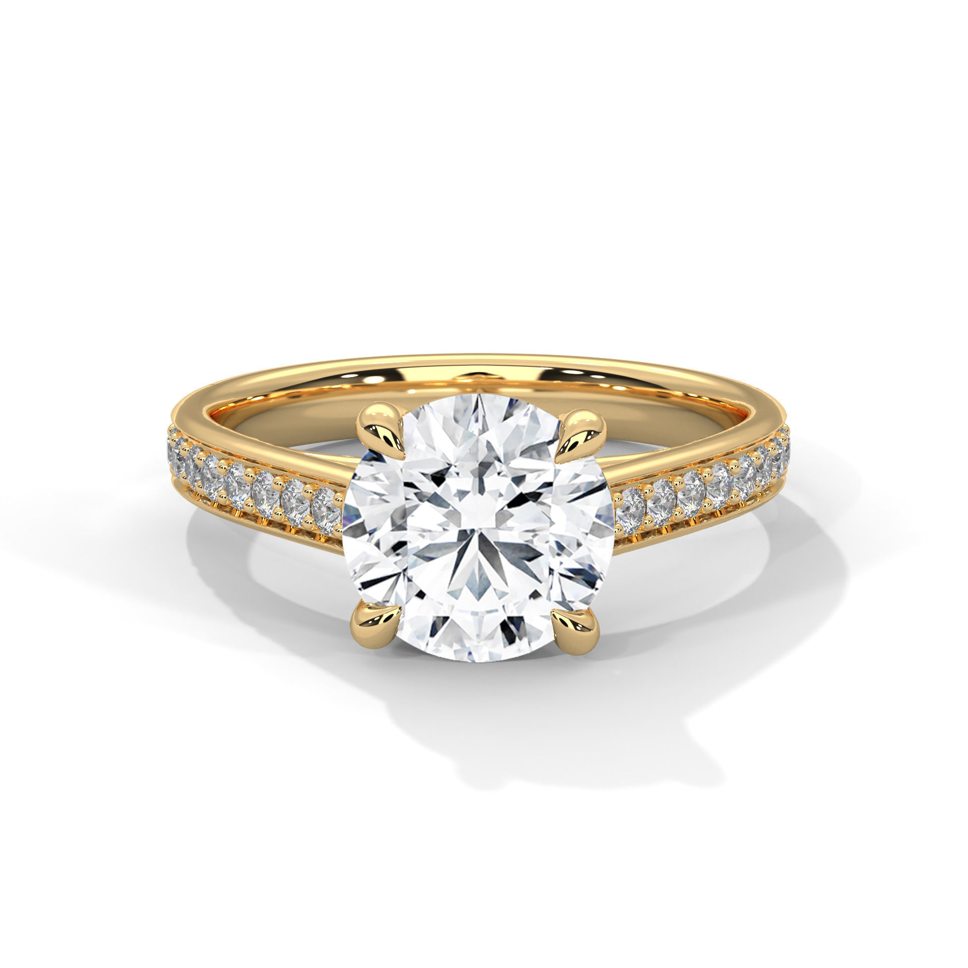 Solitaire ring with 360 view animation 3D print model_1