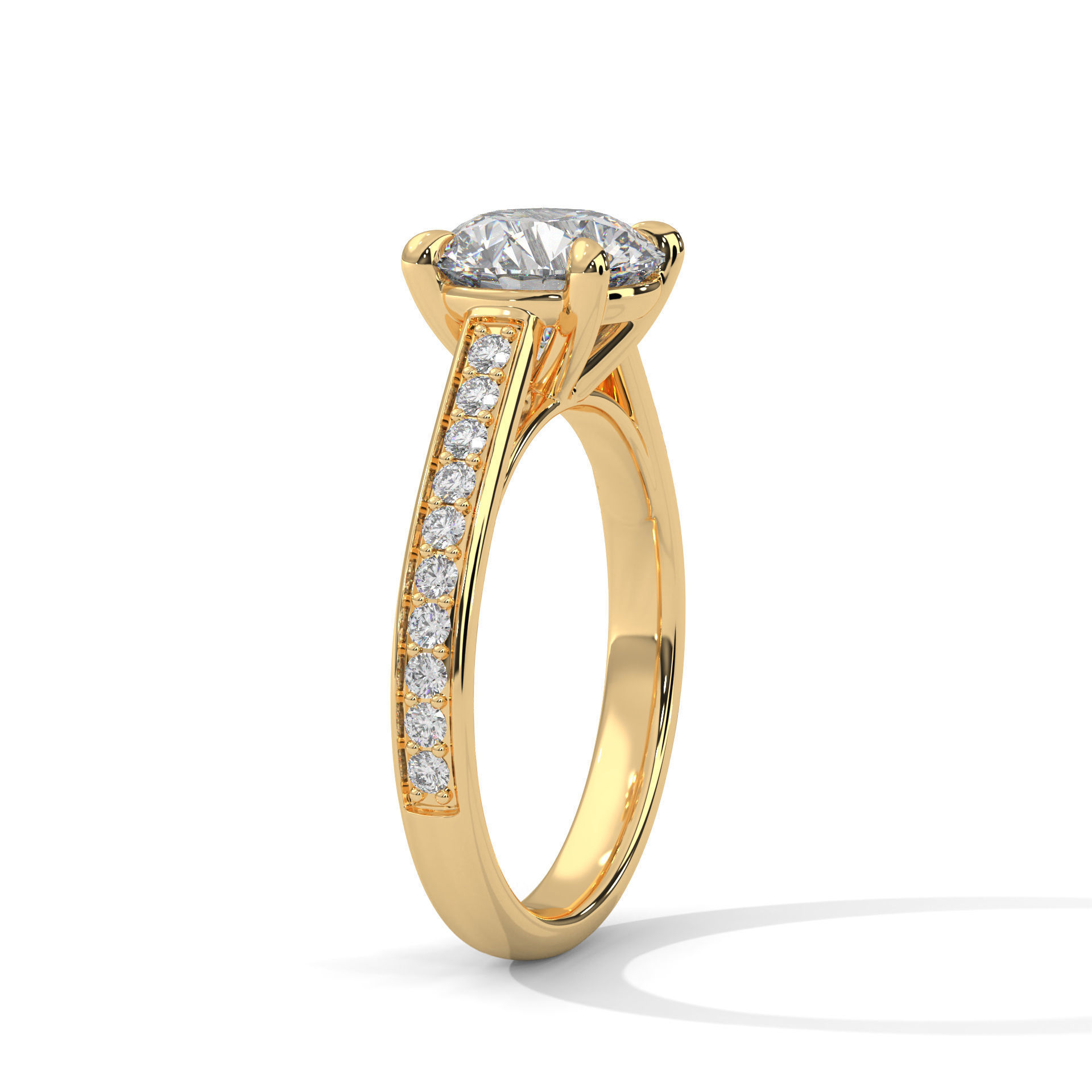 Solitaire ring with 360 view animation 3D print model_6