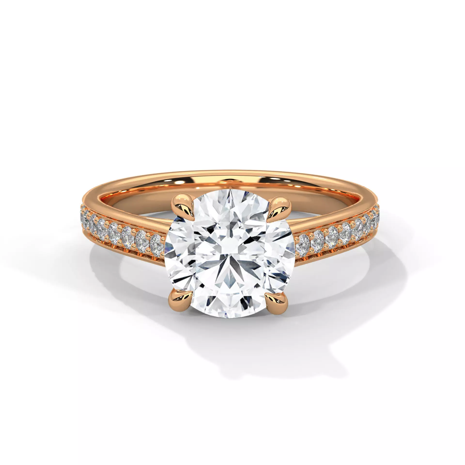 Solitaire ring with 360 view animation 3D print model_0