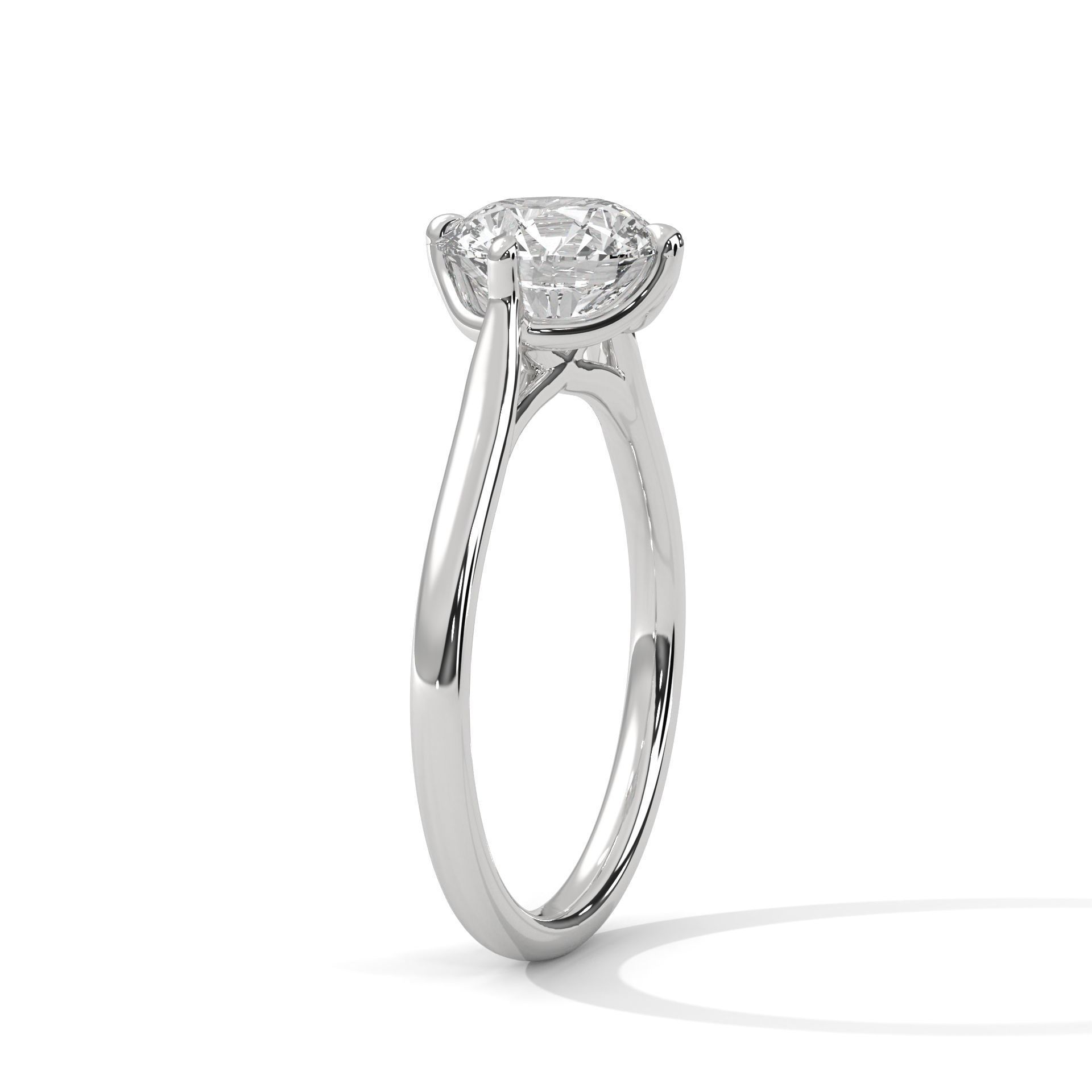 Mono Diamond Solitaire ring with 360 view animation 3D print model_3