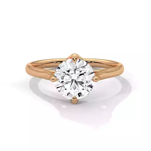 Mono Diamond Solitaire ring with 360 view animation 3D print model