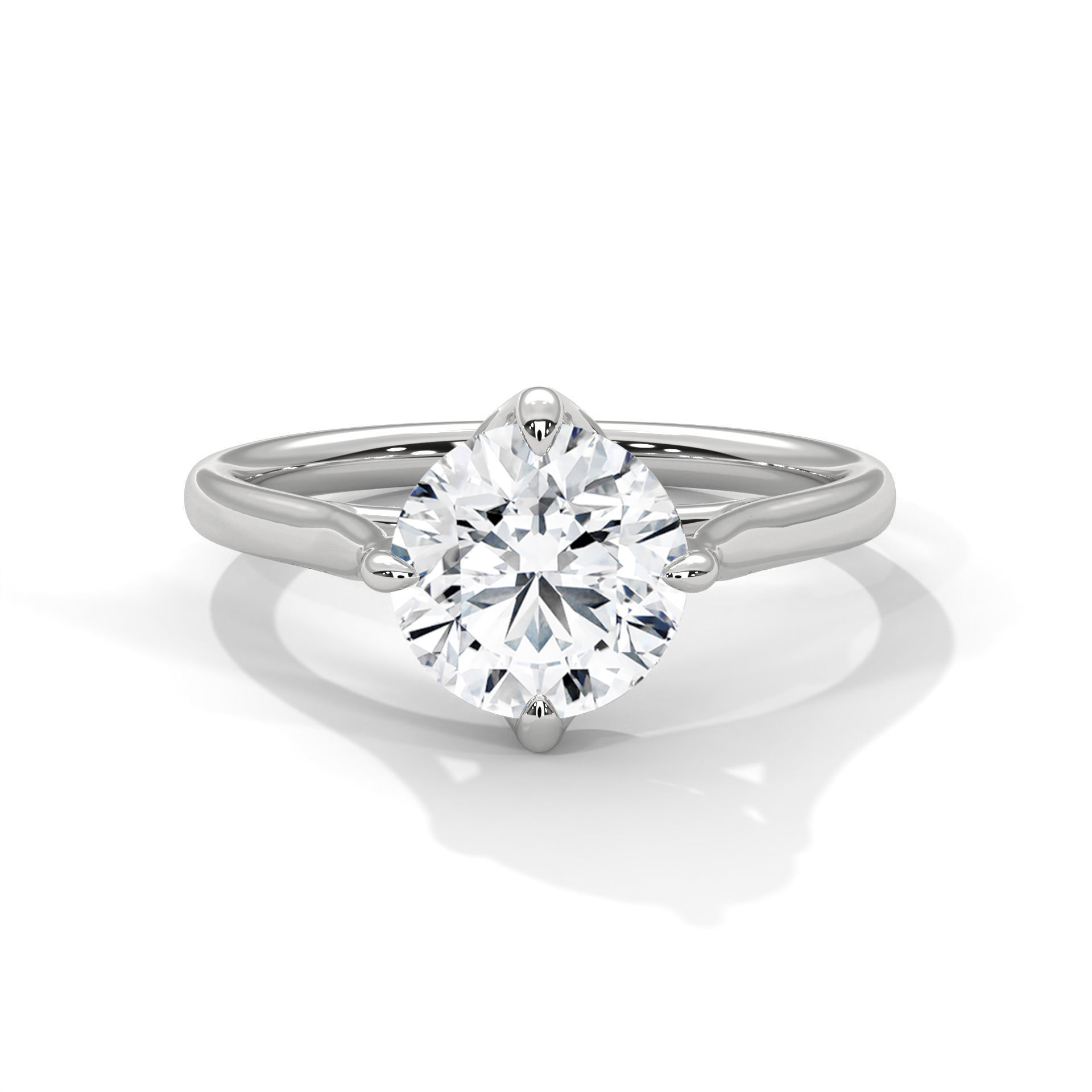Mono Diamond Solitaire ring with 360 view animation 3D print model_2