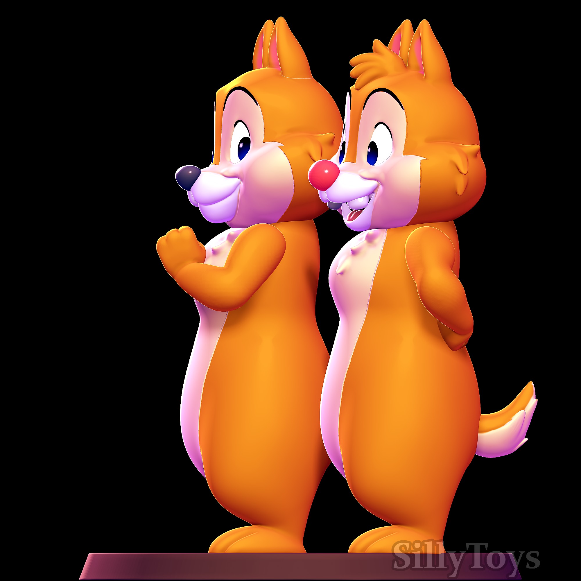 Chip and Dale 3D print model_4