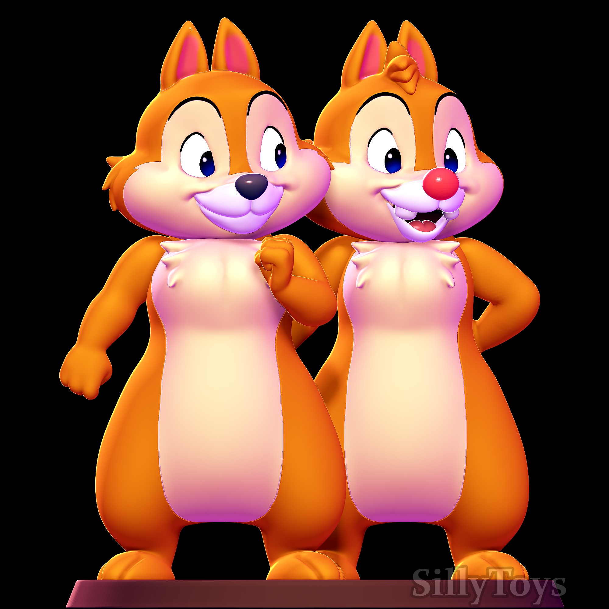 Chip and Dale 3D print model_1