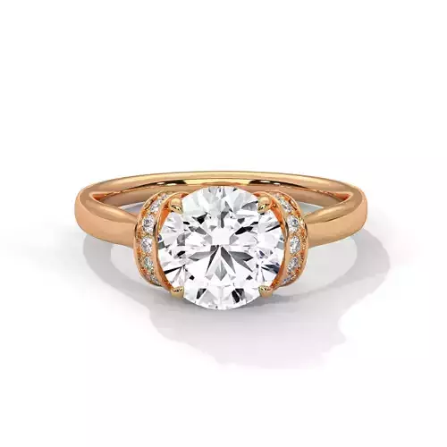 Bi Side Pannel Solitaire ring with 360 view animation 3D print model