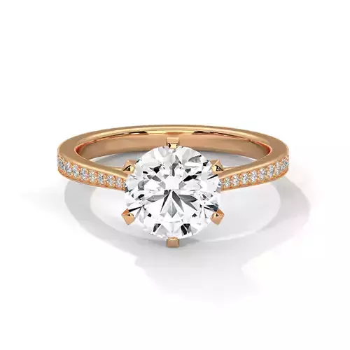 Solitaire ring with 360 view animation 3D print model