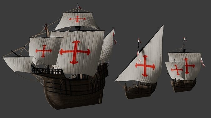 caravels colon Low-poly 3D model
