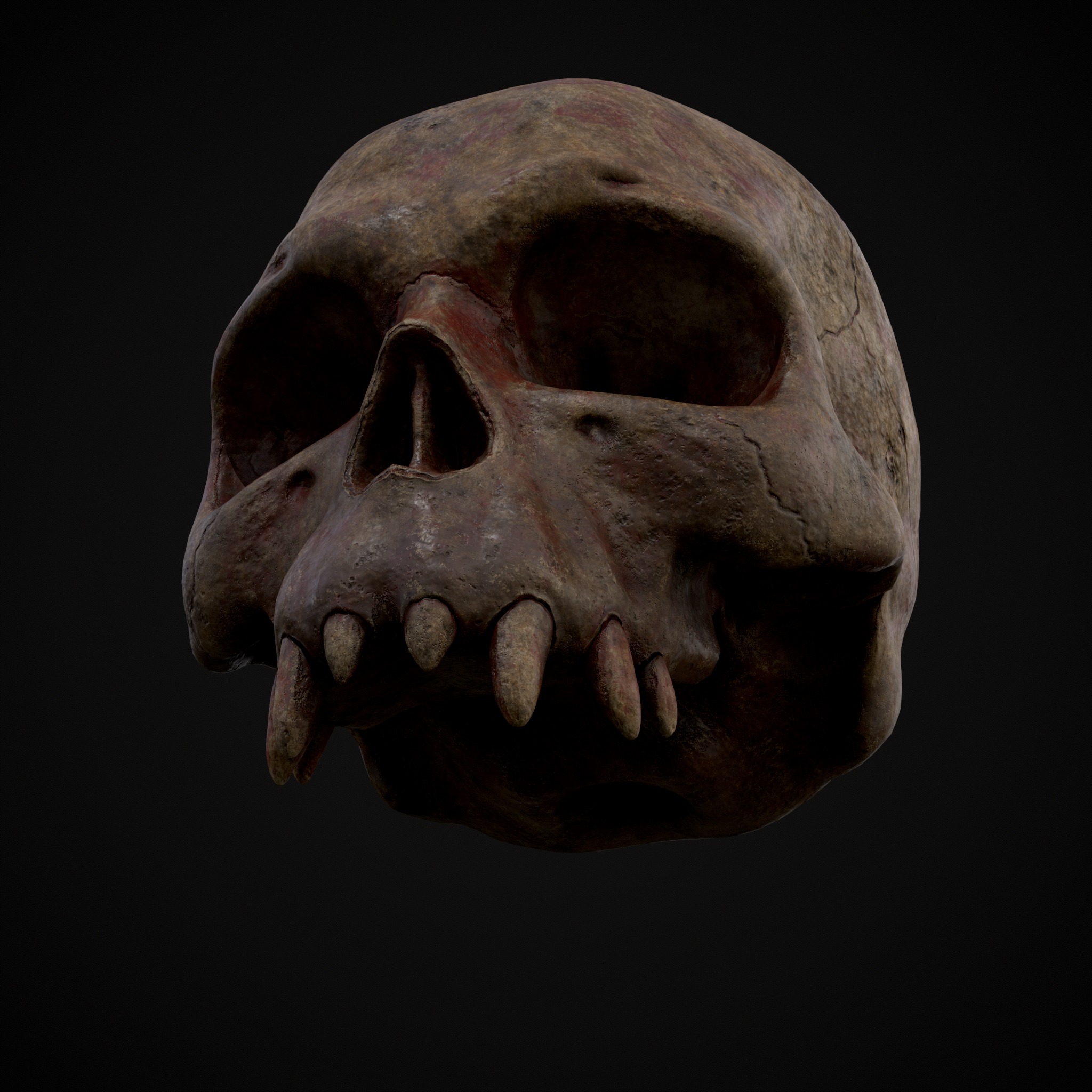 Child Vampire Skull Low-poly 3D model_16