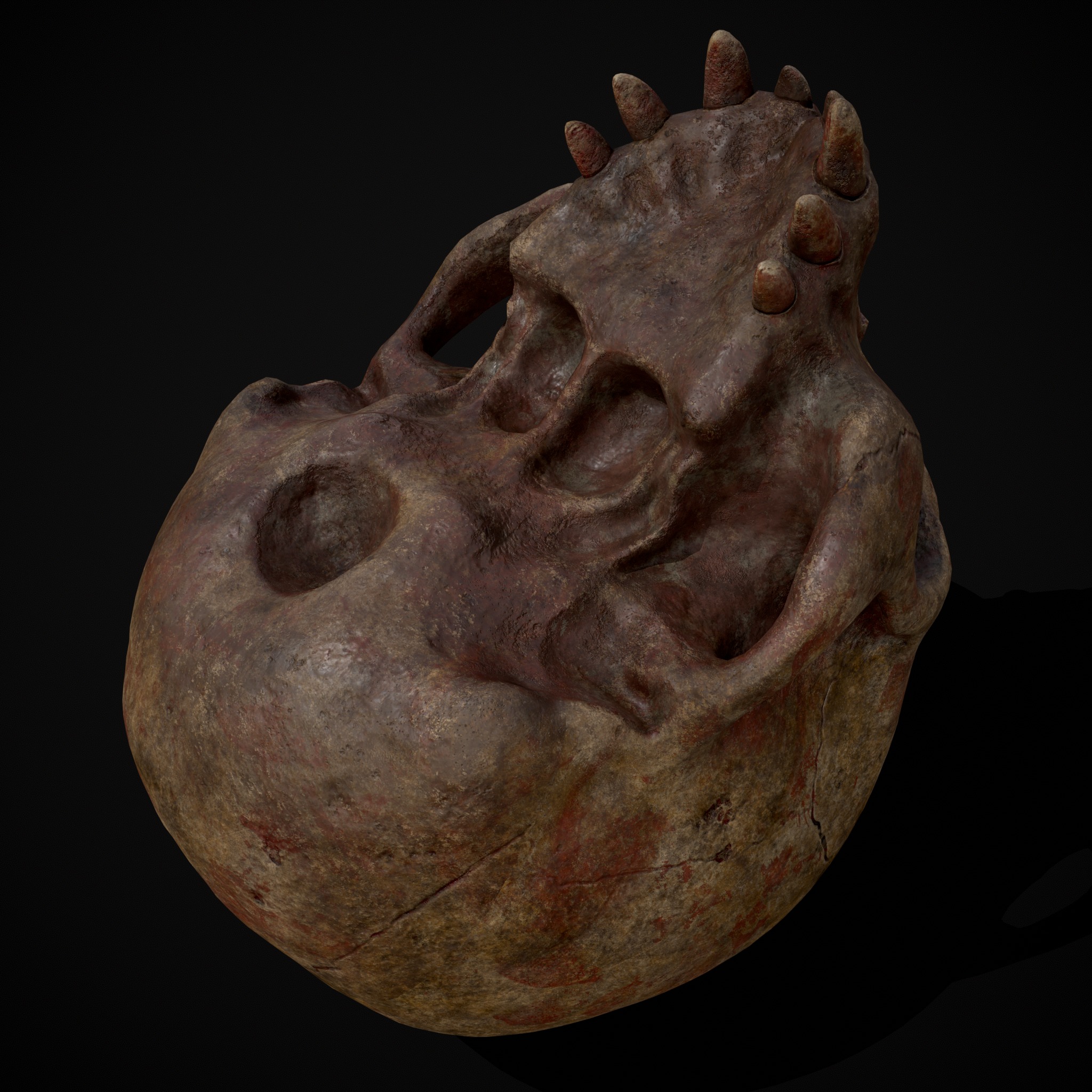 Child Vampire Skull Low-poly 3D model_17