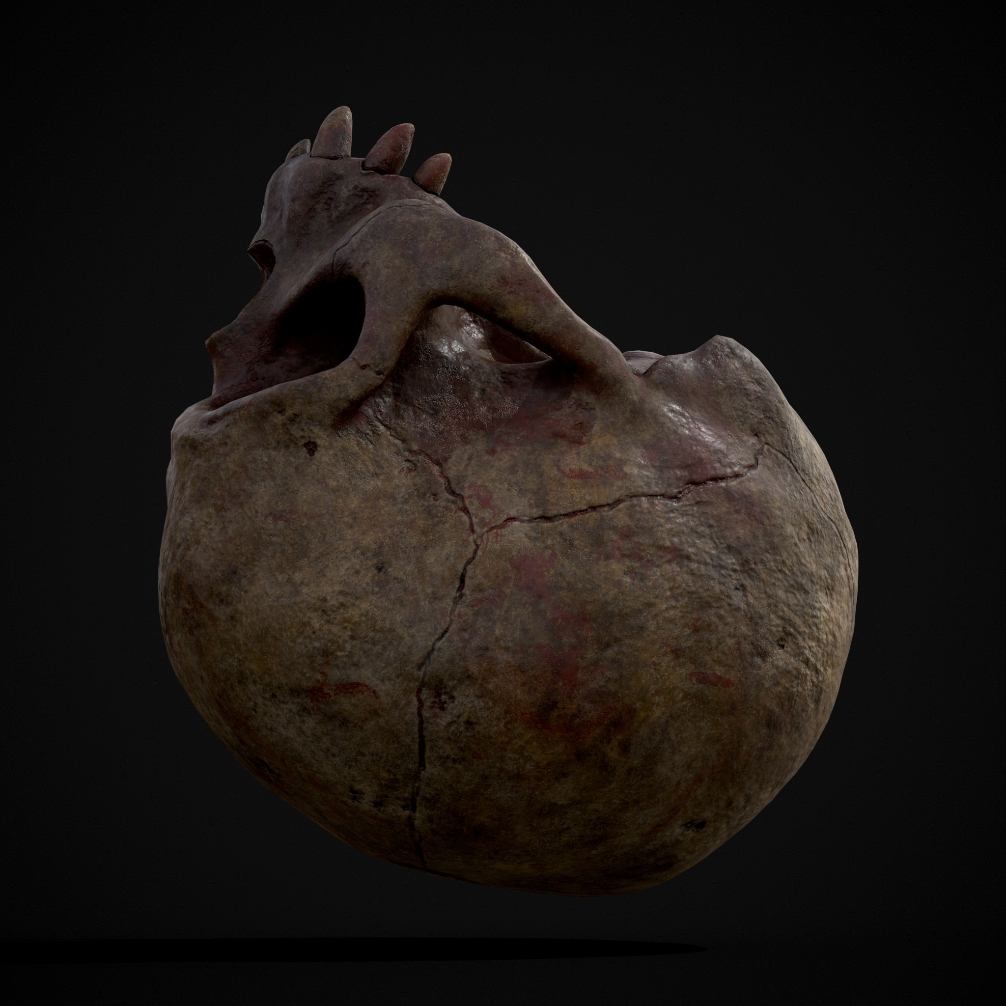 Child Vampire Skull Low-poly 3D model_19