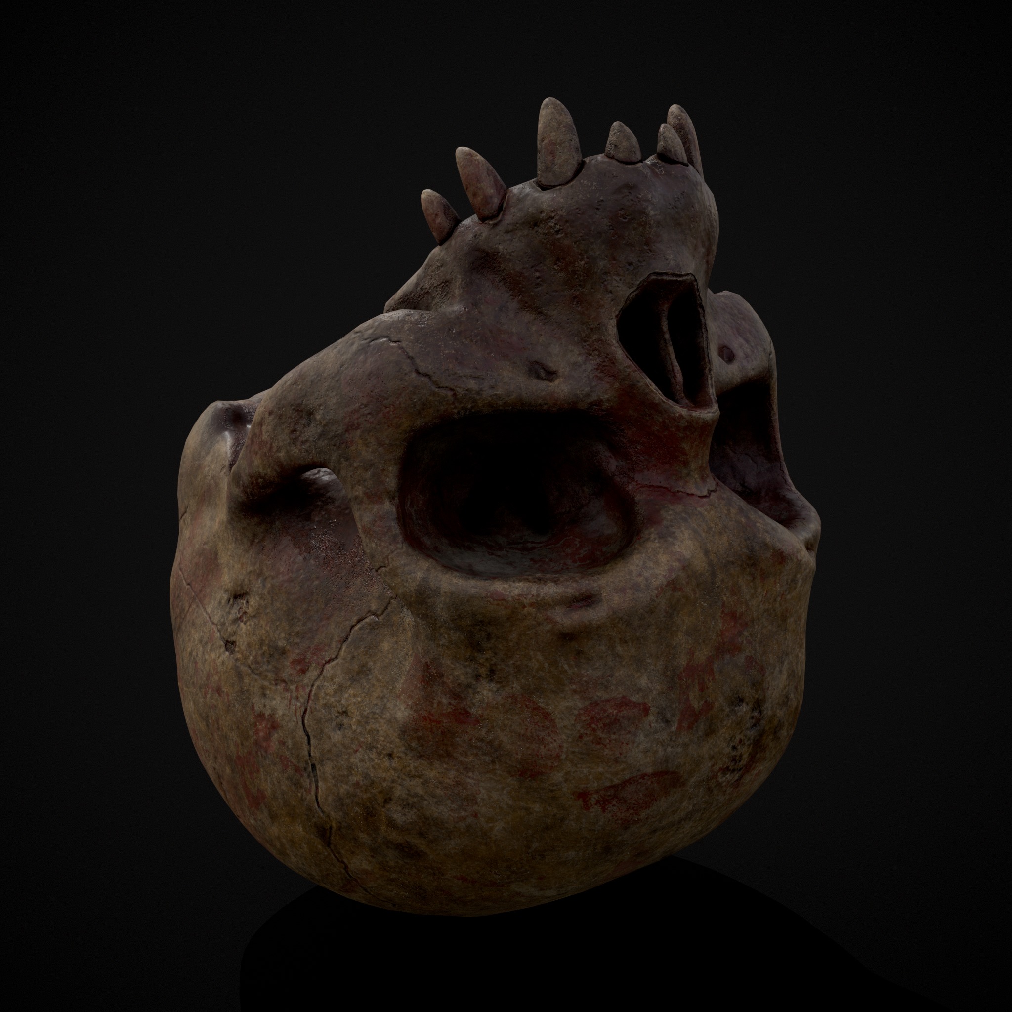 Child Vampire Skull Low-poly 3D model_18
