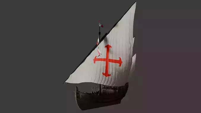 caravel la nina Low-poly 3D model