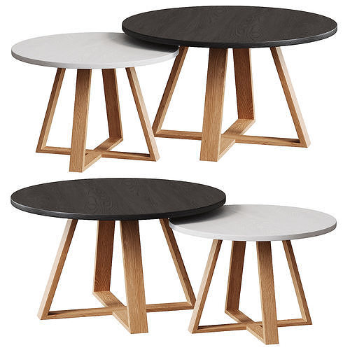 Solid Wood Coffee Table 3D model
