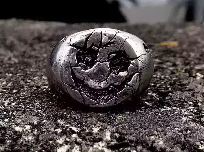 broken smile ring mans fashion