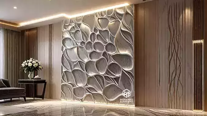 modern panel wall decor set wall relief mural CNC 79 