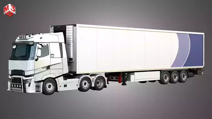 T520 Truck with Krone Cool Liner 3D model