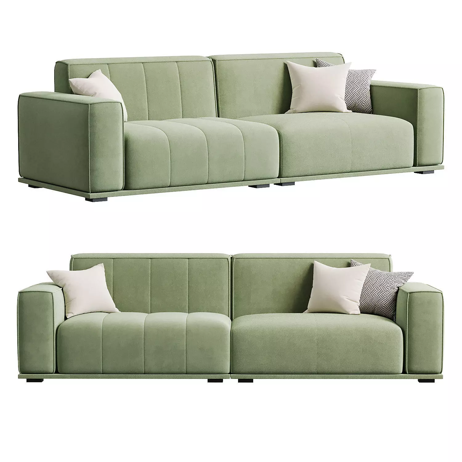 Upholstered Sofa by Crafts Design Trade 3D model