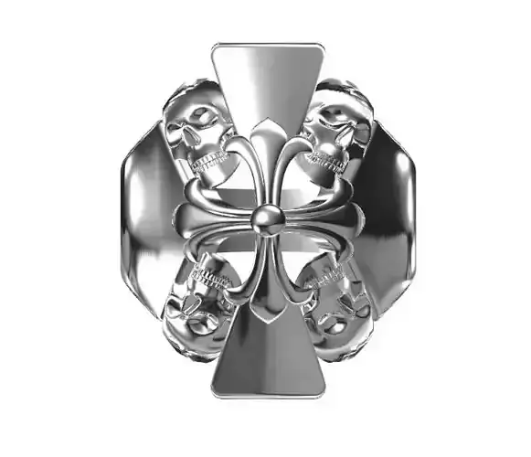 skull and cross ring 