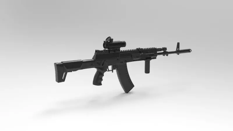AK-12 assault rifle 3D model_0