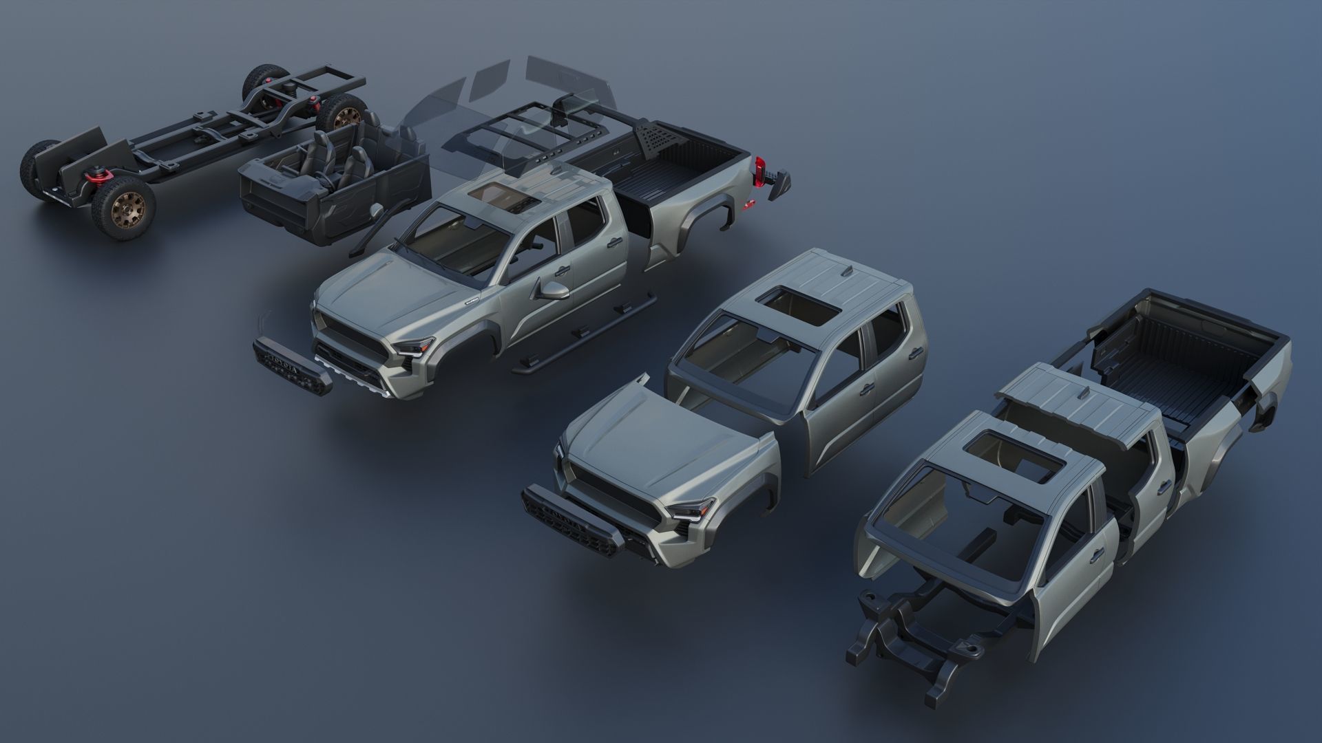 Toyota Tacoma Trailhunter 2024 3D print model_16