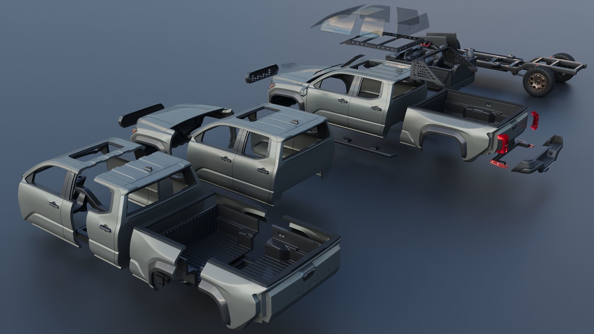 Toyota Tacoma Trailhunter 2024 3D print model_18