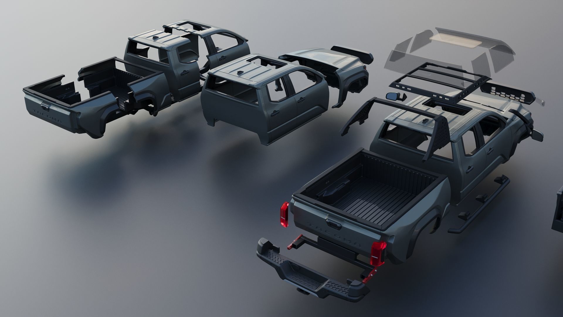 Toyota Tacoma Trailhunter 2024 3D print model_20